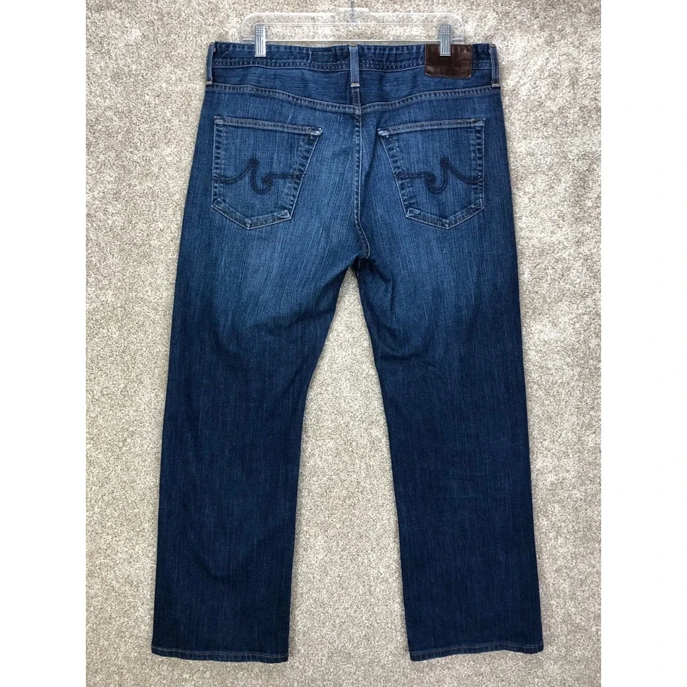 AG Adriano Goldschmied The Hero Relaxed Fit Jeans Men 36x31 Blue Dark Wash Denim